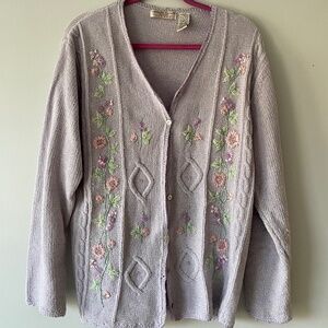 Vintage Carolyn Taylor Floral Sweater